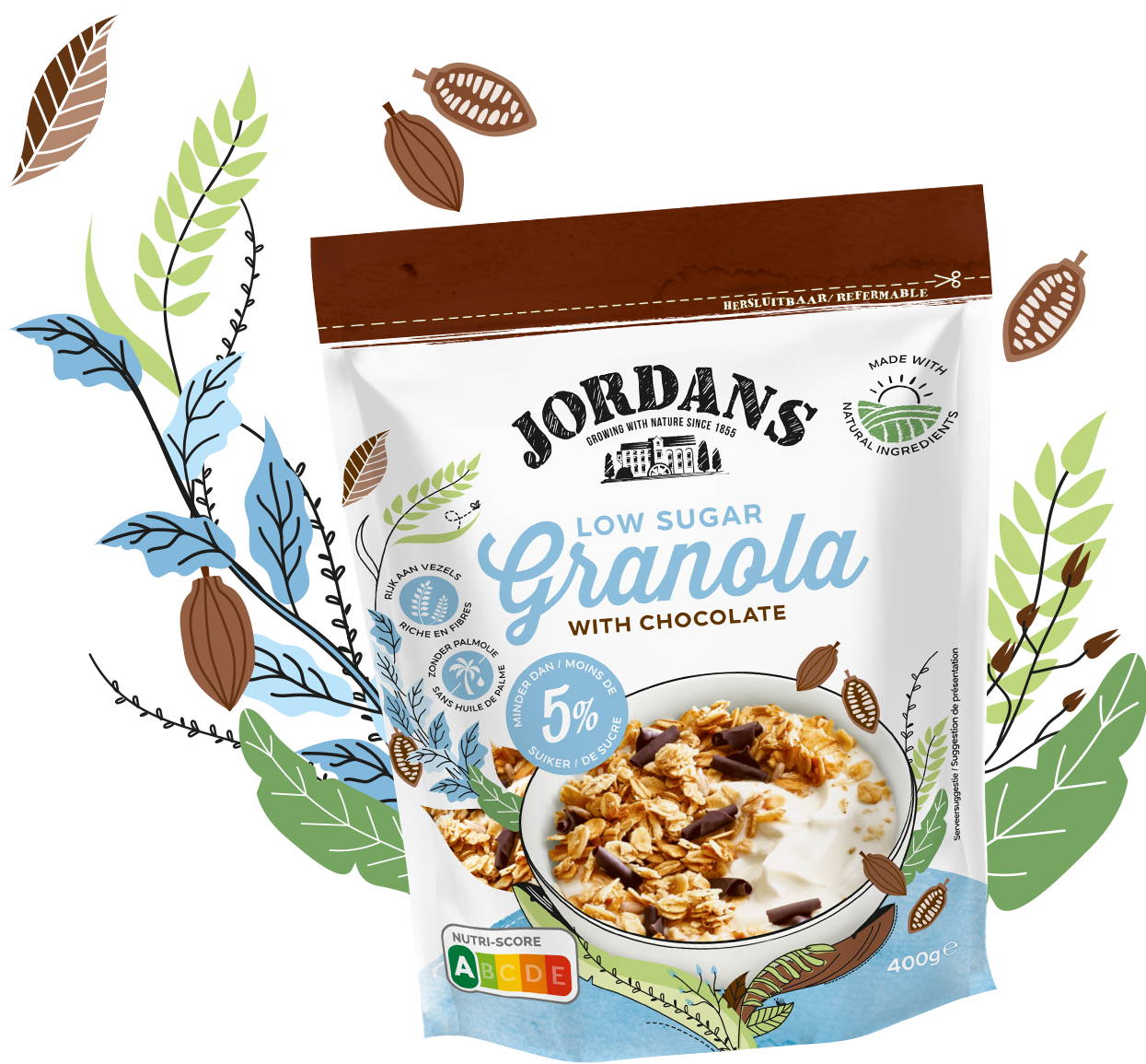 Low Sugar Granola Chocolate Jordans