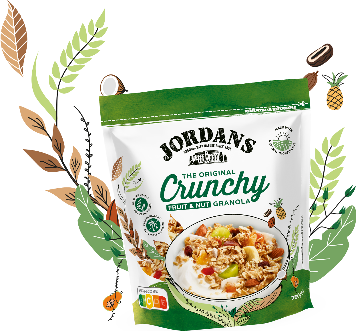 The original crunchy fruit nut granola Jordans